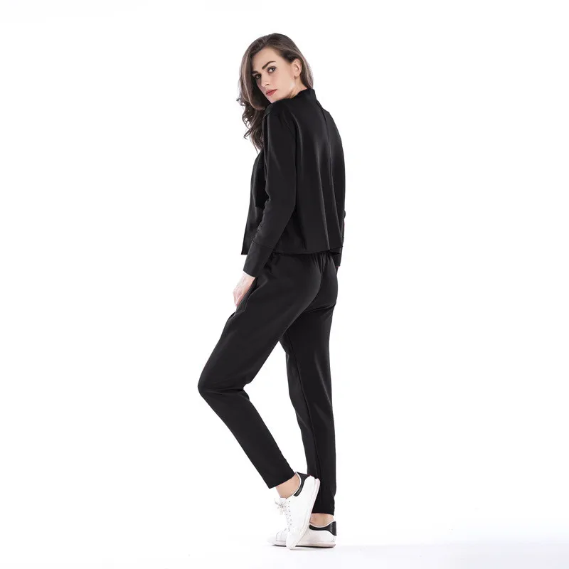 

Solid Tracksuit Women 2 Piece Set Full Sleeve Coat And Pants Fashion Casual Suit Spring Autumn Female Clothes Chandal Mujer Ropa