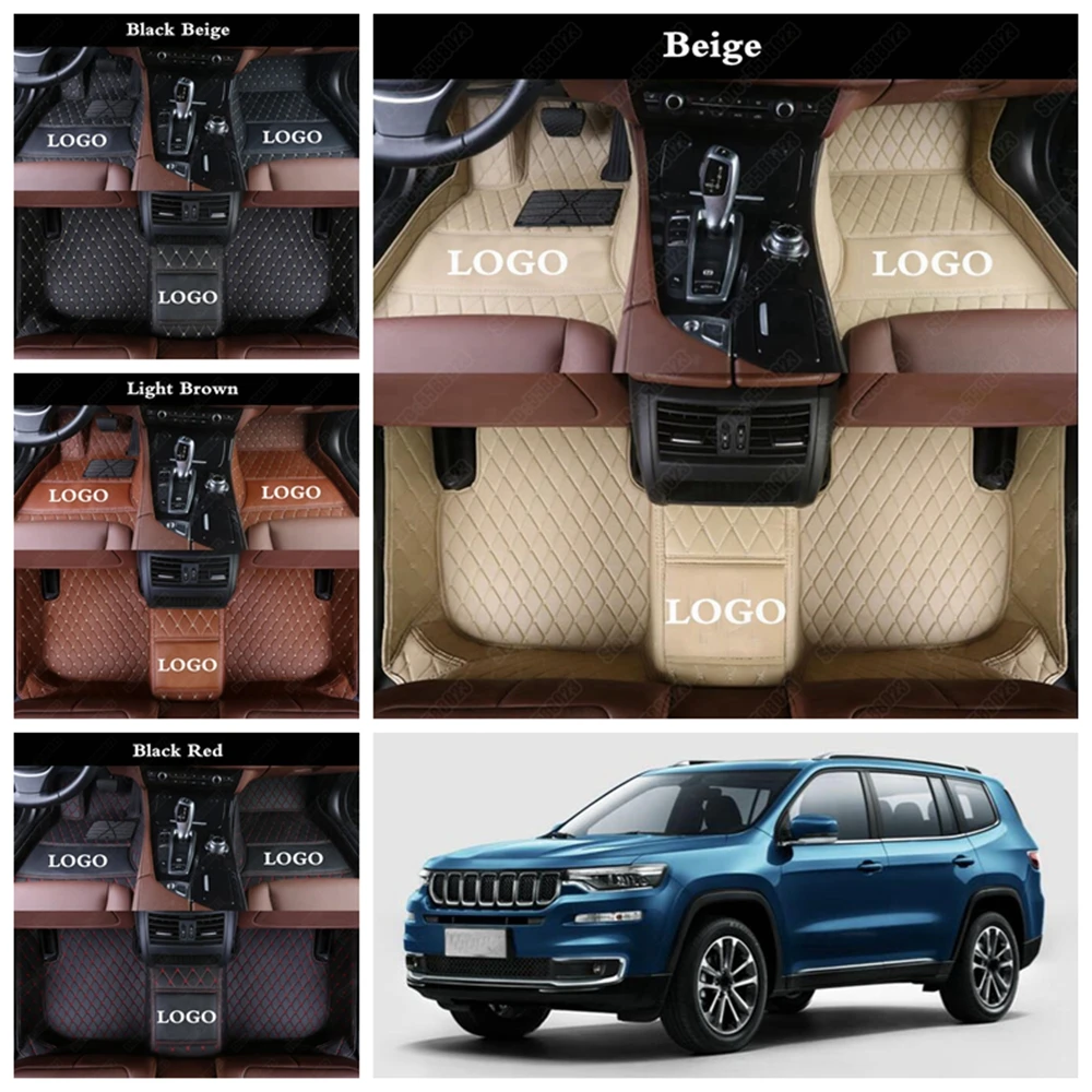Черные автомобильные коврики на заказ для Jeep Renegade Wrangler Patriot Grand Cherokee Commander Compass