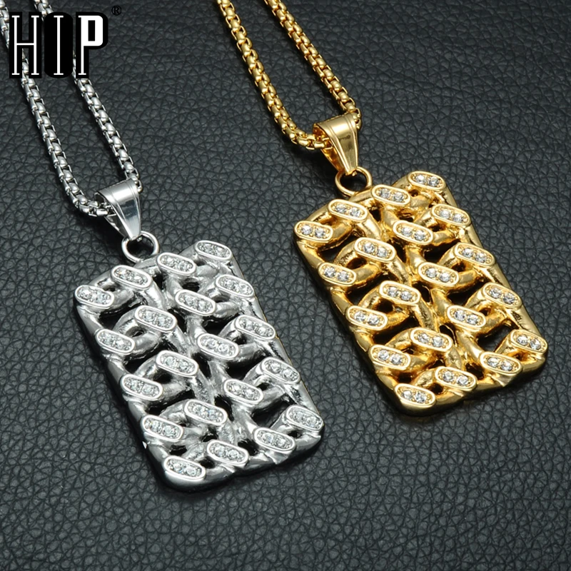 Цепочка с подвеской в стиле хип хоп из титановой нержавеющей стали|pendant necklace|necklace