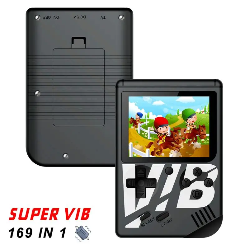 1 комплект 169 в 1 супер VIB вибрации игры ретро видео игры, портативные игровые консоли встроенный 8 бит Мини хост машина