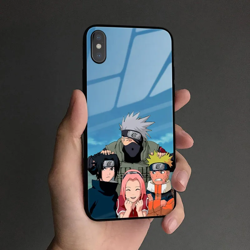 AE 45 Boruto Naruto старый команда 7 Coque стекло Мягкий силиконовый чехол для телефона чехол для iPhone 6 6s 7 8 Plus X XR XS 11 Pro max - Цвет: AE 45