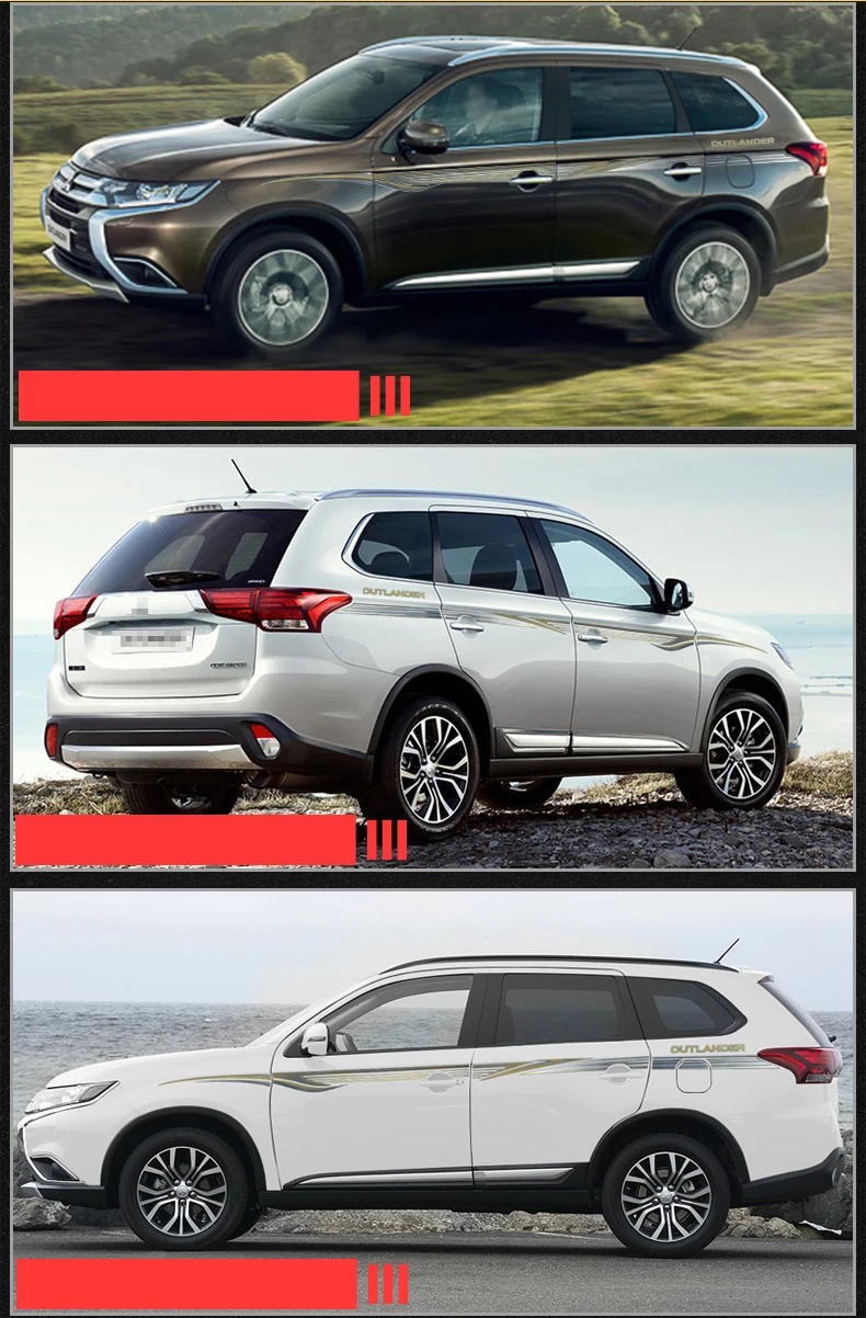 Lsrtw2017 кузова гирлянда Стикеры для Mitsubishi Outlander 2013 аварийный стопор для автомобилей