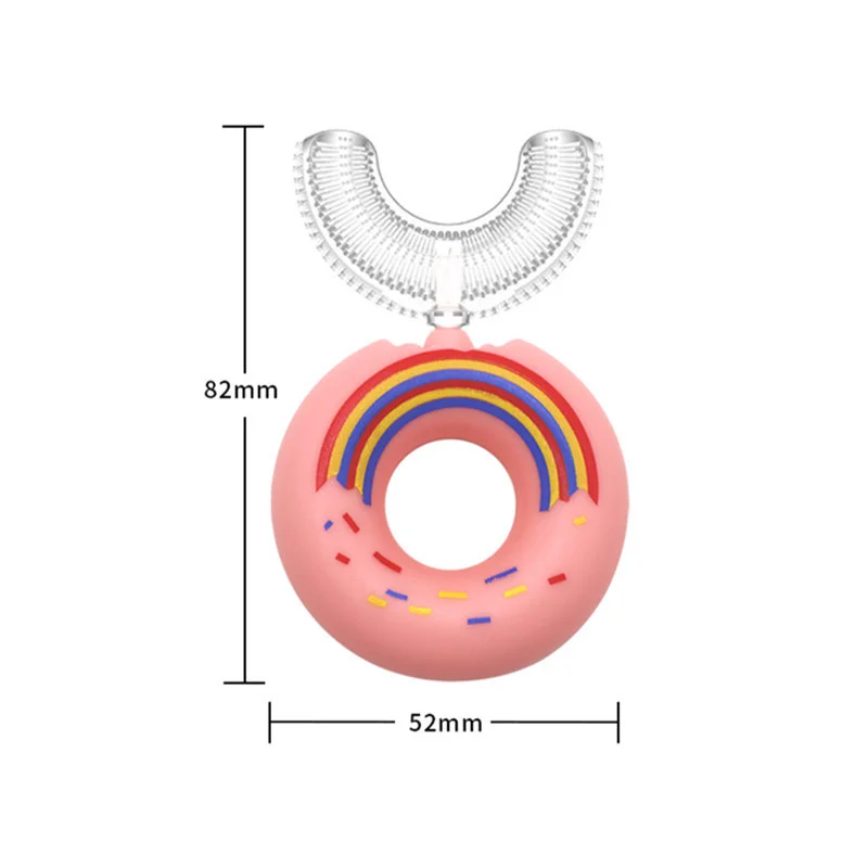 U-shaped Toothbrush Children Doughnut Manual Kids Silicon Safety Teeth Tooth Brush Cartoon Pattern | Красота и здоровье