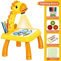 led projector art drawing table light toy for children kids painting board small desk educational learning paint tool craft