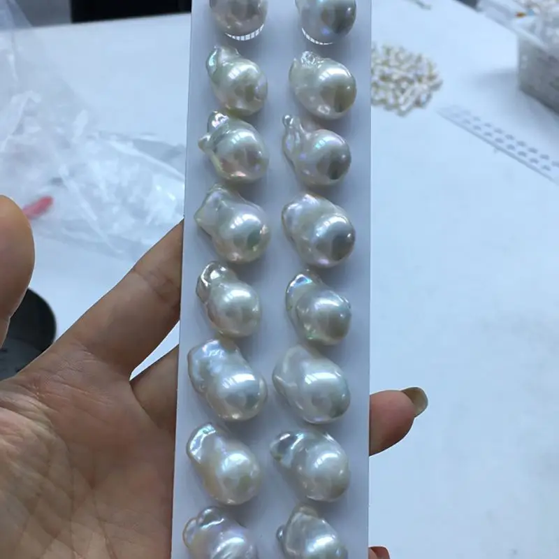 

White Pink Purple Baroque Pearl Loose Beads High Luster Natural Irregular Freshwater Pearl For Baroque Earring