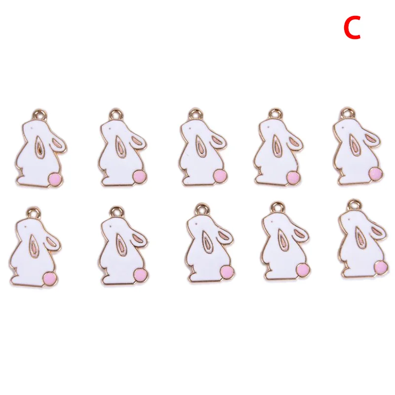 

Miraculous New10Pcs Handmade Material Metal Enamel Rabbit Fox Girl Charms DIY Bracelet Pendants Necklace Earring Jewelry Making