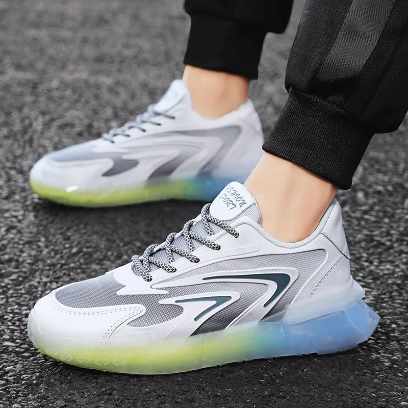 

Мужские кроссовки карамельных цветов, Новинка осени 2021, Спортивные Повседневные кроссовки с перекрестными линиями, дышащие мужские кроссо...