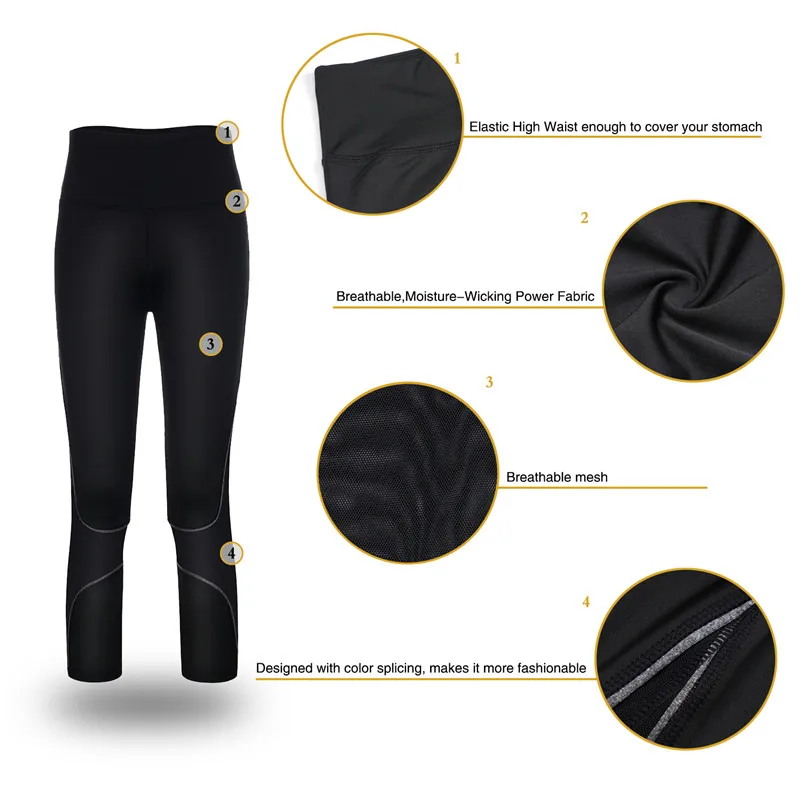 Junlan Cropped Trousers Slimming Shorts Tummy Control Waist Trainer Shapewear Thigh Shaping Pants Reducing Body Shapers