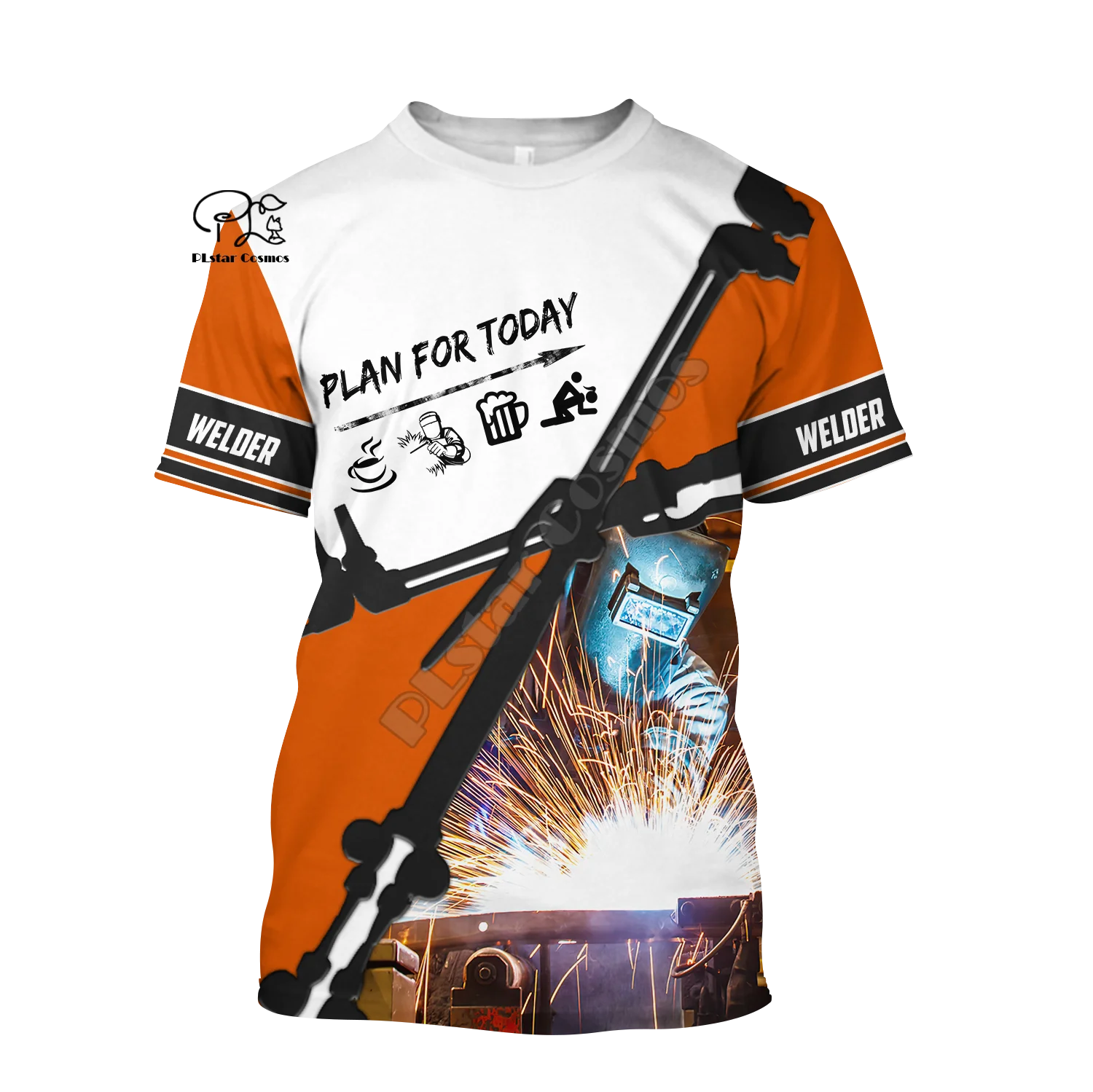 

PLstar Cosmos 2021NewFashion 3DPrint Welder Job Worker Art Unisex Men/Women Harajuku Streetwear Funny Short Sleeve T-Shirt A-13