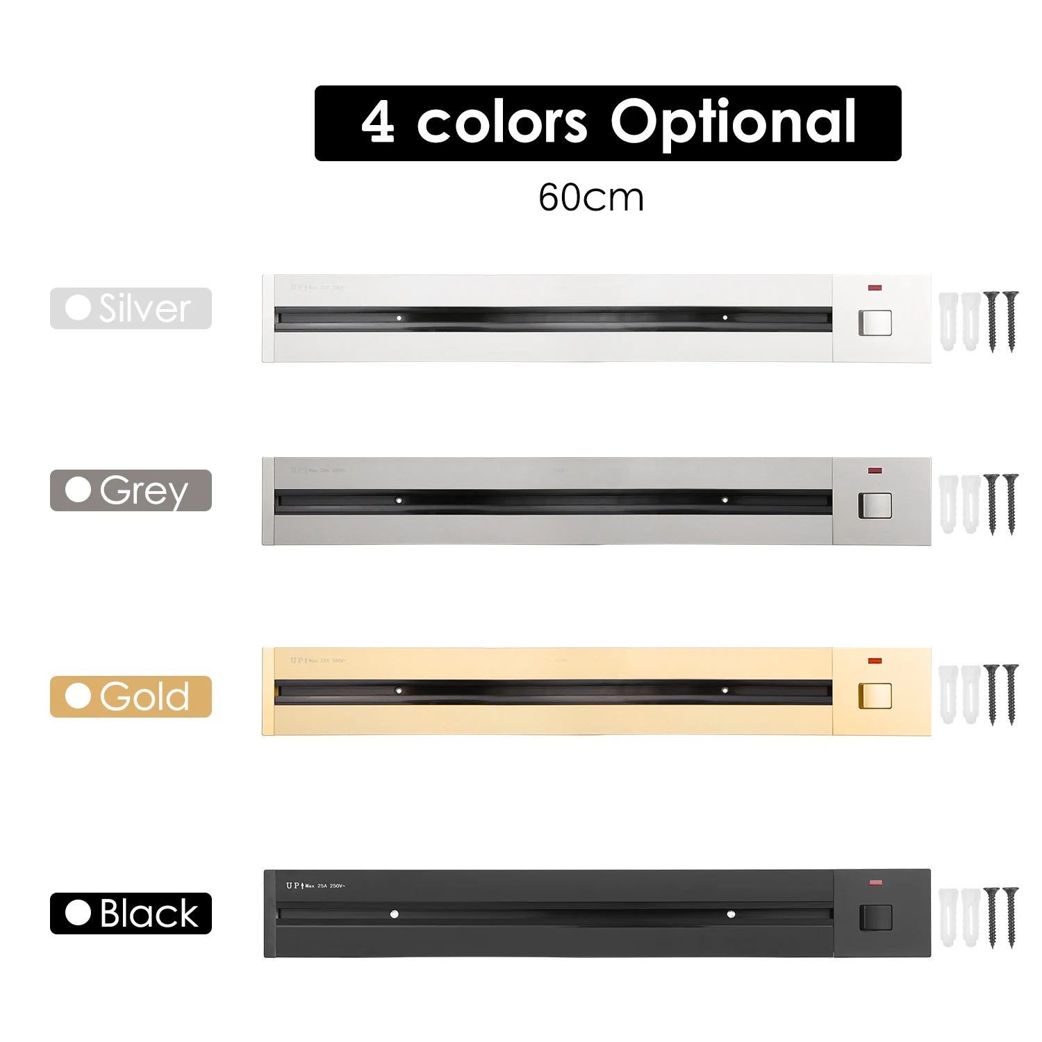 

KKmoon электрическая розетка трек стены скрыты Мощность выход трек 60 см Кухня розетки трек розетки расширение скользящей направляющей