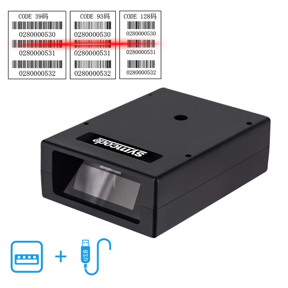 Встроенный проводной блок сканер штрих кода 1D или 2D USB устройство для считывания