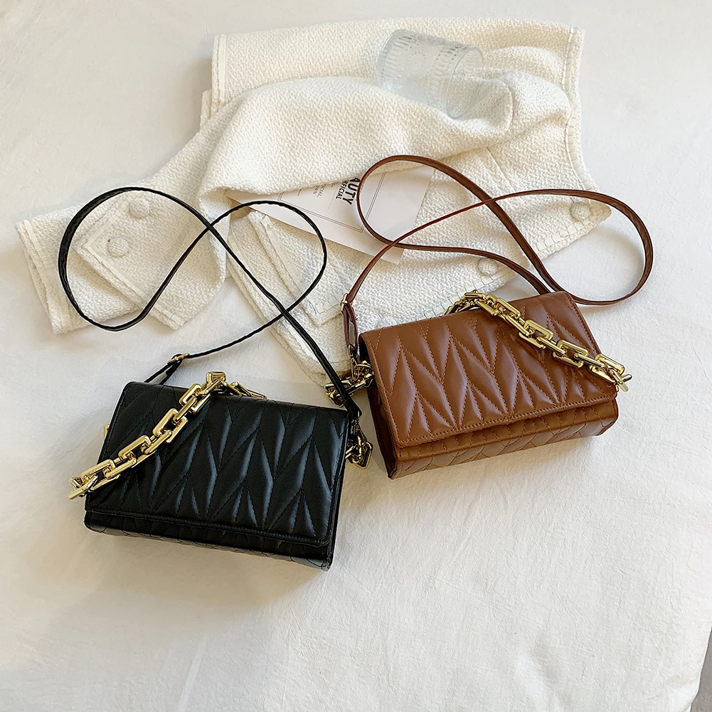 

Модная женская сумка на плечо, однотонная сумка-мессенджер из искусственной кожи, повседневные дамские сумочки с геометрическим дизайном, ...