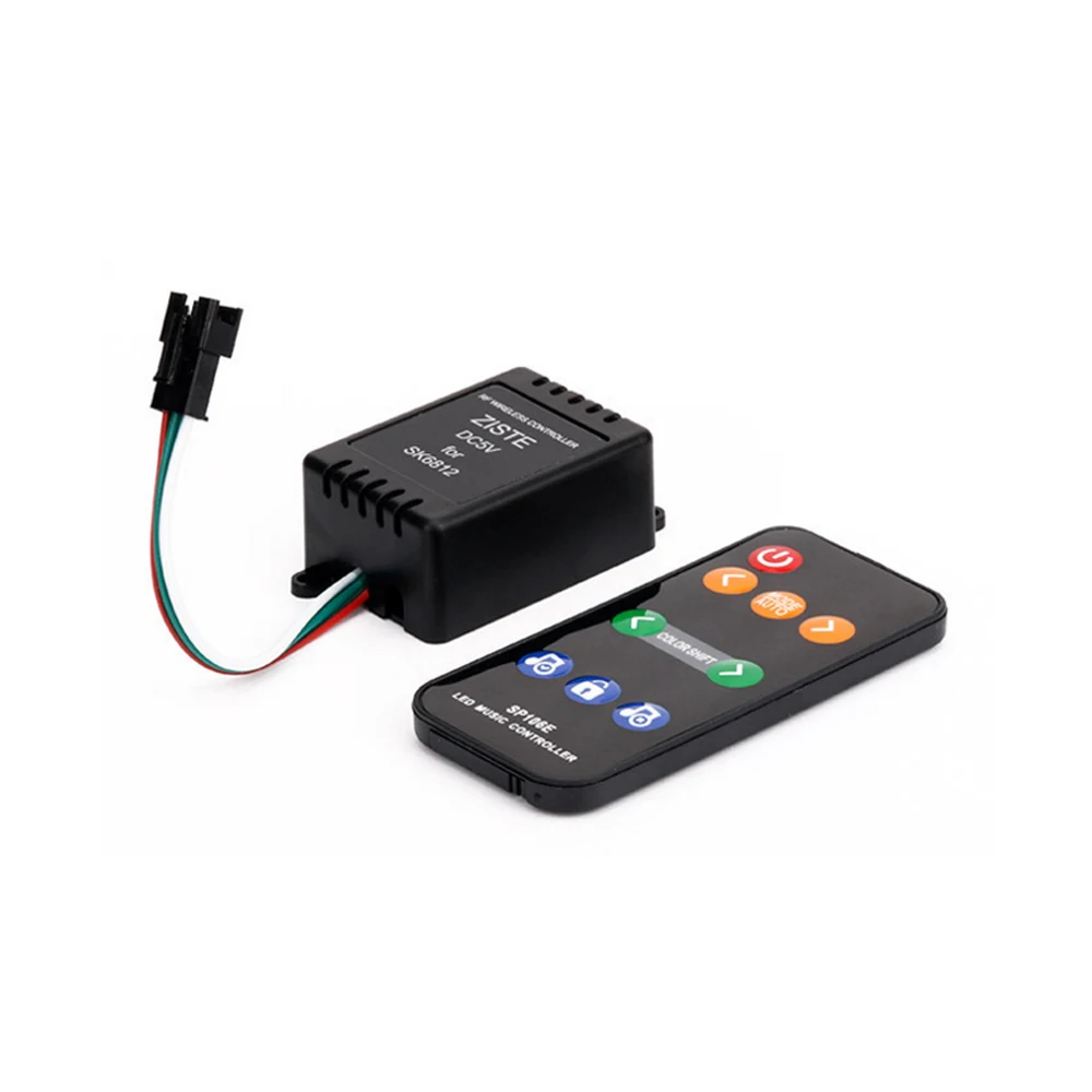 SP106E RF 9 клавиш Светодиодный музыкальный контроллер DC5V 12V WS2811/WS2812 /6812/1903/волшебный