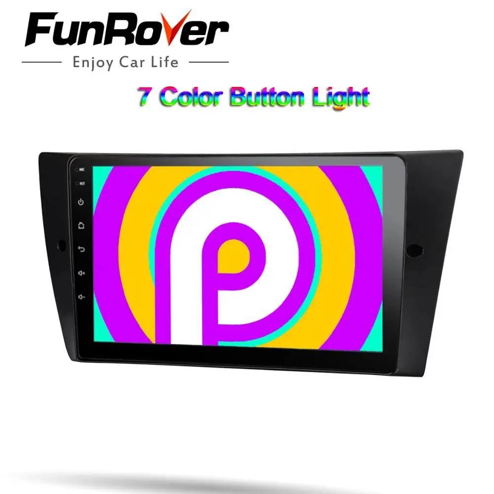 FUNROVER android 9 0 2.5D + IPS автомобильный dvd gps мультимедийный плеер для BMW E90 E91 E92 E93 320 328 3