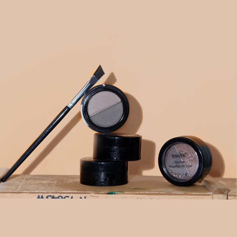 SANIYE 2 вида цветов Профессиональная пудра для бровей тинт Макияж коричневые брови