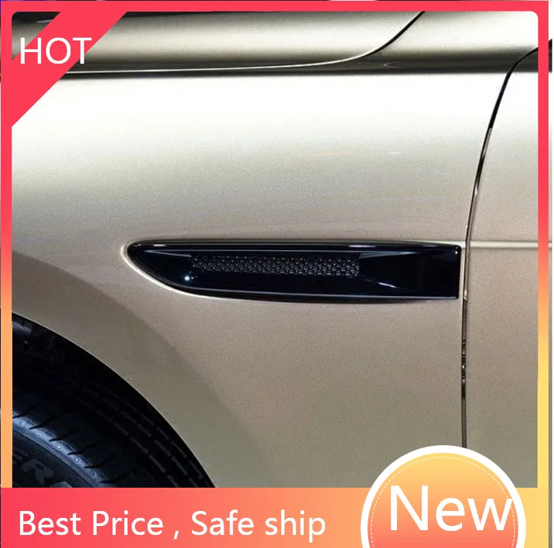 

ABS Gloss Black Side Fender Air Vent Outlet Cover Trim For Jaguar XE XF XFL F-Pace f pace X761 Car Styling Set of 2 pcs jj