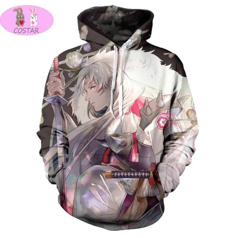 

COSTAR Anime Inuyasha Cosplay Sesshoumaru hoodie men and women casual sports sweater New