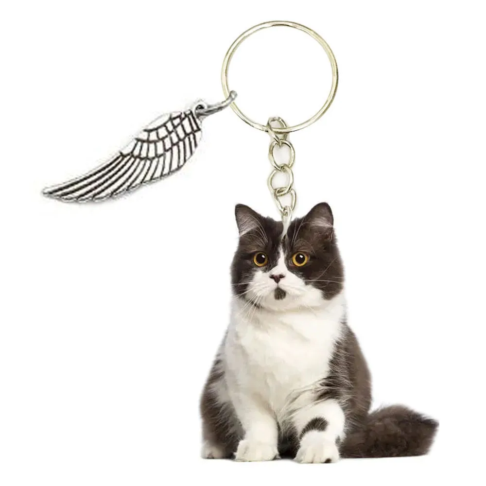 Брелок для ключей мужской/женский акриловый инкрустированный с подвеской в виде