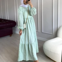 muslim dress women eid mubarak dubai abaya turkey hijab dress islam clothing kaftan casual long sleeve maxi dress vestidos robe
