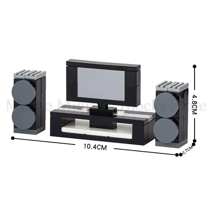 Мини-кирпич MOC TV аксессуары для сериала оборудование домашнего кинотеатра