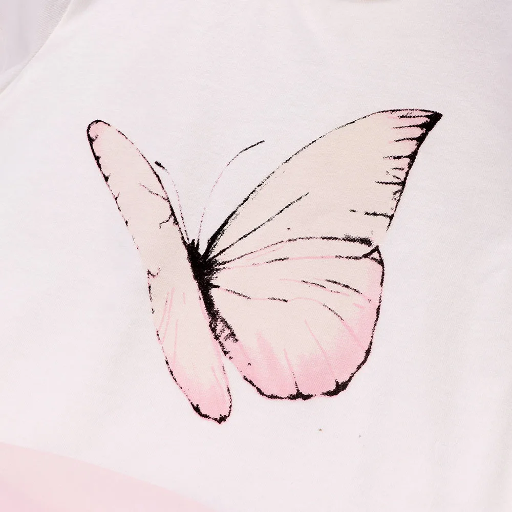 Рубашка с бабочкой и юбка пачка вышивкой 100% хлопок|kids fashionable clothes|children clothesfashion