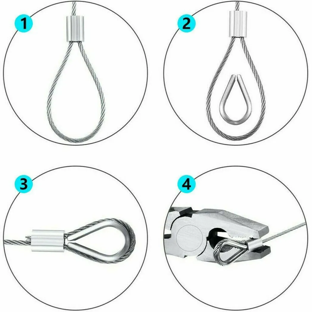 

304 Stainless Steel Hanging Kit 56PCS/Set Accessories Cable Collar Hooks