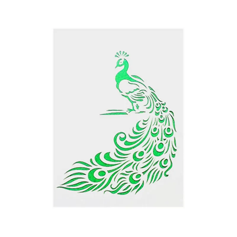 DIY живопись А4 Размер Павлин Дизайн многослойное искусство трафарет имплит для