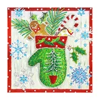 Набор для вышивки крестом стразы, мозаика 5D сделай сам специальной формы, искусственная кожа, перчатка, снежинка, подарок, украшение для дома