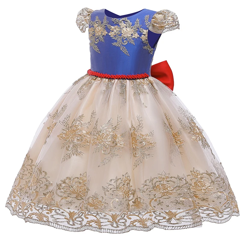 

Infant Lace pearl Formal Evening Wedding Tutu Princess baby Dress Flower Girls Children Clothing Kids Party For Girl Clothes