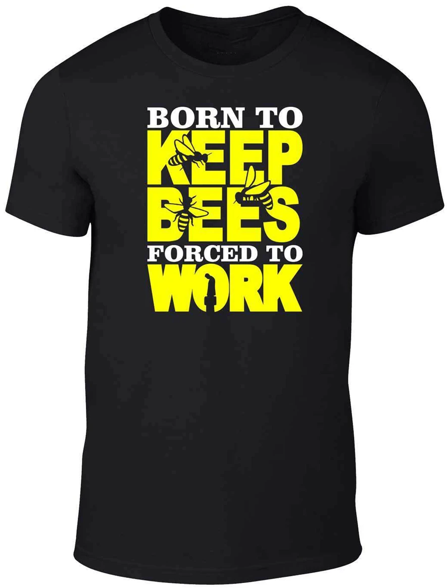 Men'S Born To Keep Bees Work T shirt забавный подарок пчеловодческий мед Великобритания