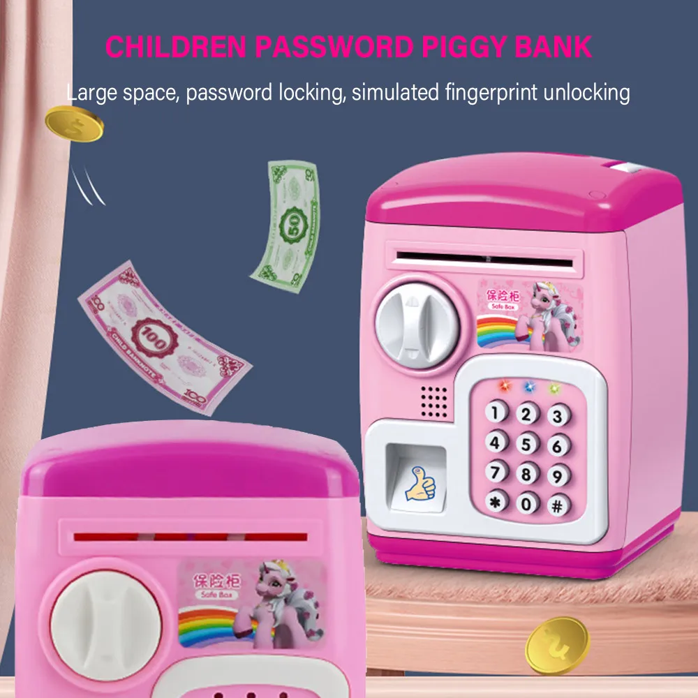 Электронная Копилка сейф копилка для детей Цифровые монеты наличные деньги