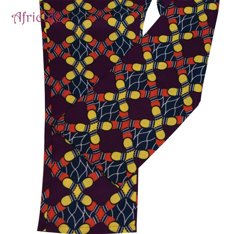 Высокое качество Лидер продаж Африканский принт 2 шт. мужские комплекты Топ dashiki и брючный комплект размера плюс традиционная африканская одежда WYN883