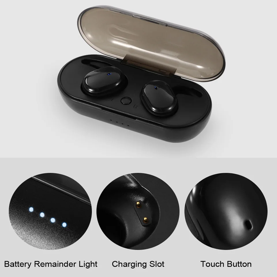 Дешевые Наушники bluetooth 5 0 Беспроводные наушники с сенсорным управлением