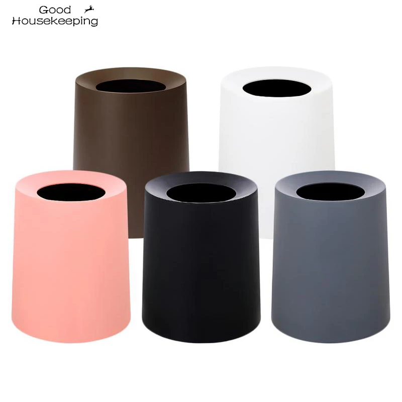 Бытовое Двухслойное круглый контейнер для мусора мусорное ведро кухни гостиной