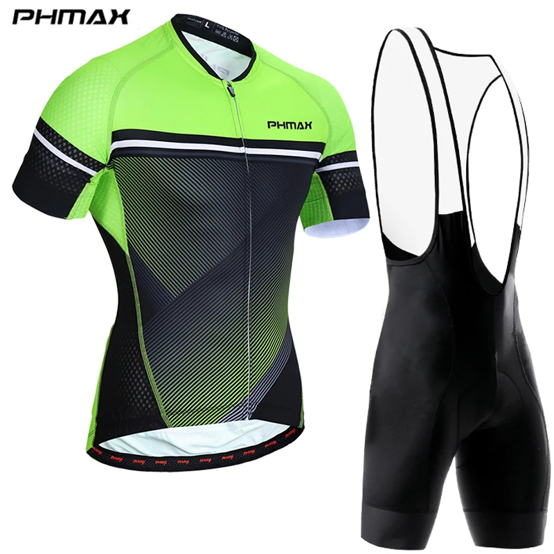 Bib Cycling Set 02 PHMAX лето Pro Велоспорт Джерси комплект шорты рукав Майо Ropa Ciclismo велосипед спортивная одежда велосипед одежда Велоспорт Комплект - Цвет: Bib Cycling Set 02