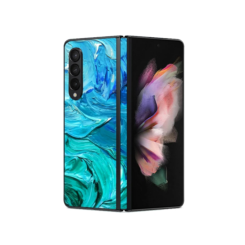 Цветная 3D наклейка на телефон с защитой от царапин для SAMSUNG Galaxy Z складная задняя