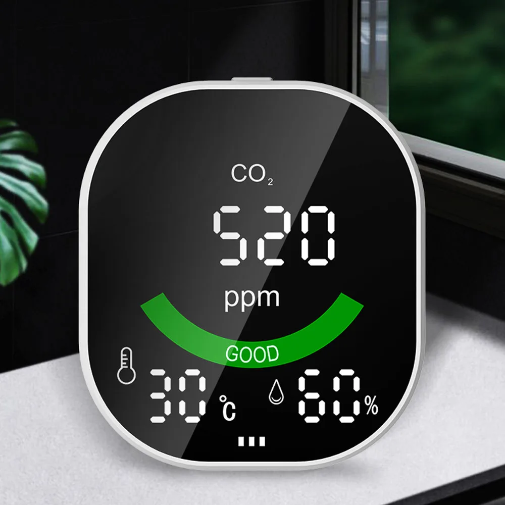 3 в 1 устройство контроля температуры и влажности CO2 детектор качества воздуха с