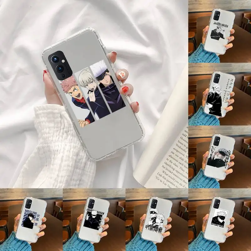 

Jujutsu Kaisen Satoru Gojo Phone Case Transparent For OnePlus 9 8 7 7t 8t Oppo find X3 X2 reno5 Vivo X60 X50 Pro MeiZu 17 16XS