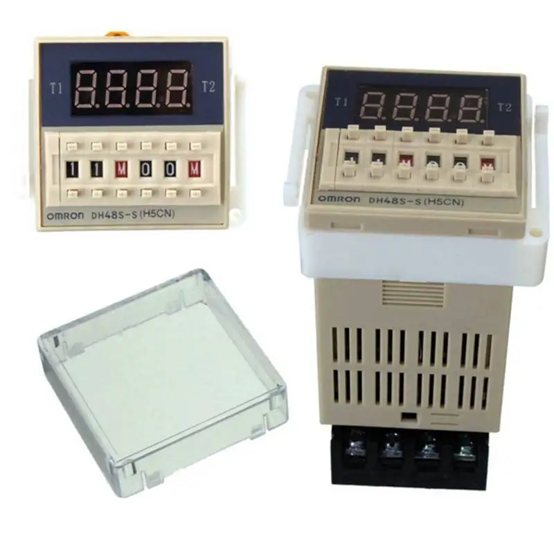 Promotion! AC 220V 5A Programmable Double Time Timer Delay Relay Device Tool DH48S-S | Relays