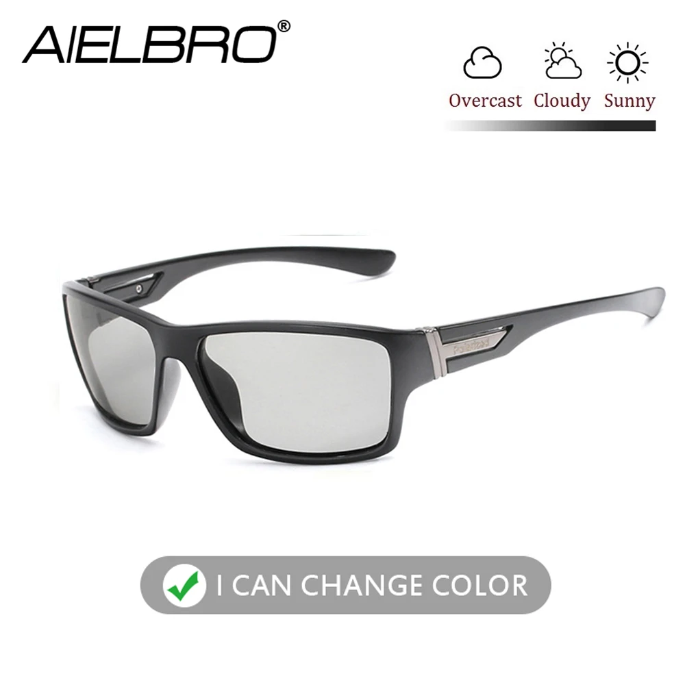 Фотохромные велосипедные очки для мужчин солнцезащитные поляризационные спорта