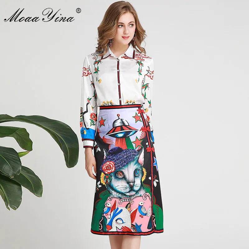 MoaaYina/модный Дизайнерский Костюм весенне-летний женский топ с длинными рукавами и