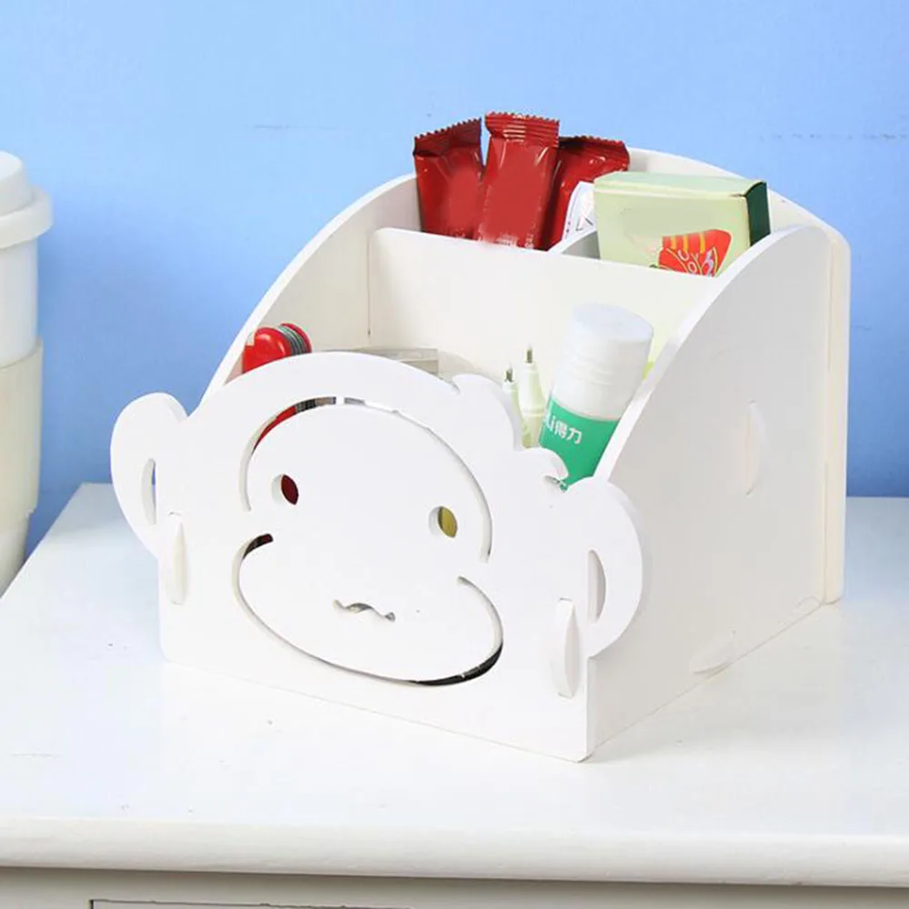 XRHYY настольная коробка деревянный Настольный органайзер сделай сам мультфильм