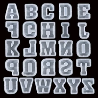26PCS/Set Large Capital Letters Silicone Mold for DIY UV Epoxy Resin  Mold Birthday Wedding Party Decorate Jewelry Making