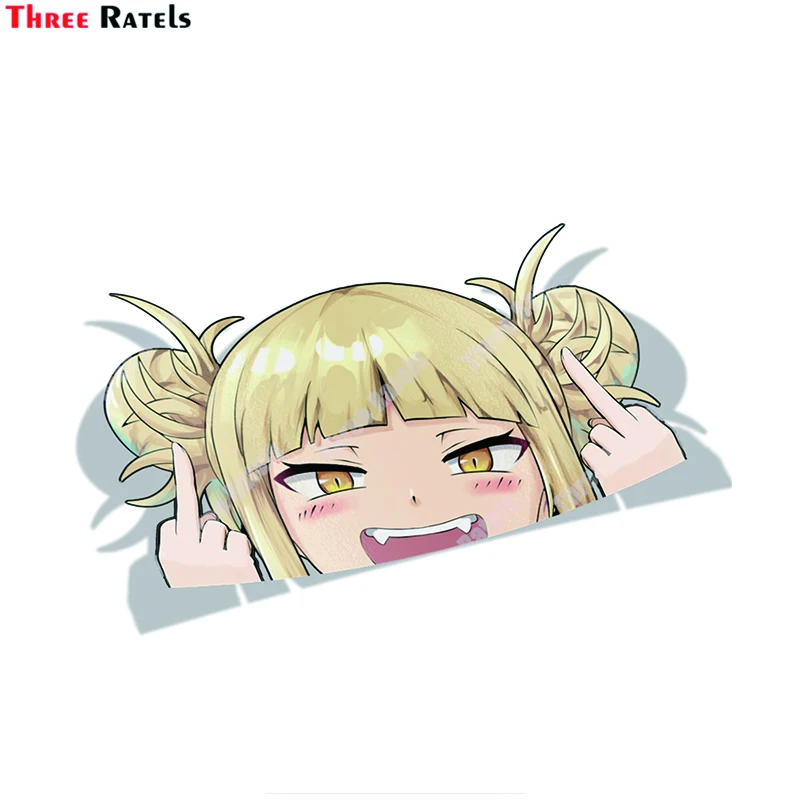 Three Ratels A947 химико Тога My Hero Academia большая голова аниме наклейки на машину уэйфу