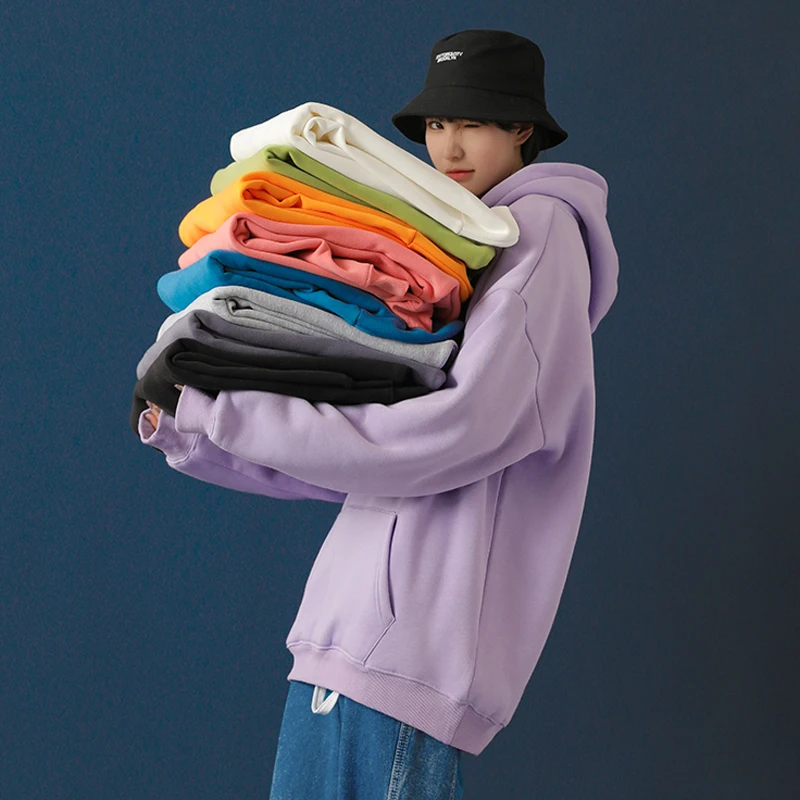 

Women Hoodie 2021 Spring Fall Korean Fashion Solid Oversized Sweatshirt Vintage Harajuku Hoodie Casual Coat Hip-Hop Streetwear