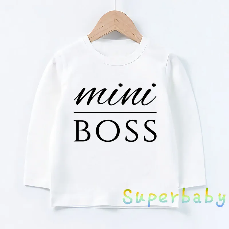 Детская мини футболка с буквенным принтом начальника повседневные Забавные топы