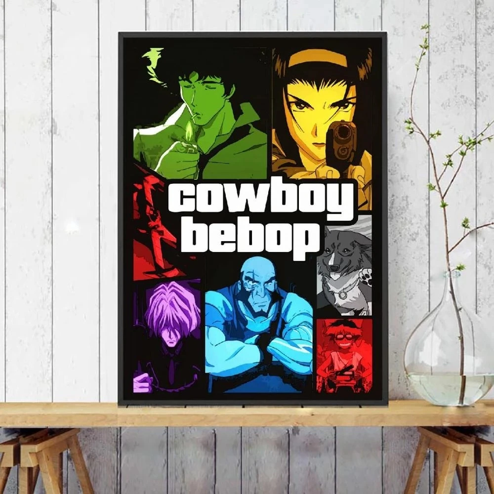 

Cowboy Bebop GTA Collage Canvas Painting Anime Print Poster Picture Home Decor Wall Art Modern Minimalist Bedroom Living Room