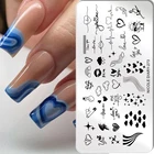Трафареты NICOLE DIARY для стемпинга ногтей, пластины с сердечками, геометрическими линиями, цветами, листьями, форма для нейл-арта