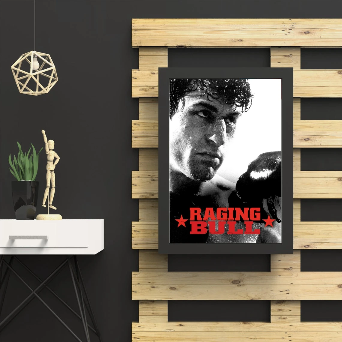 Постер фильма Рингский бык Мартинсский фильм Роберт Де Ниро Кэти Мориарти Джо