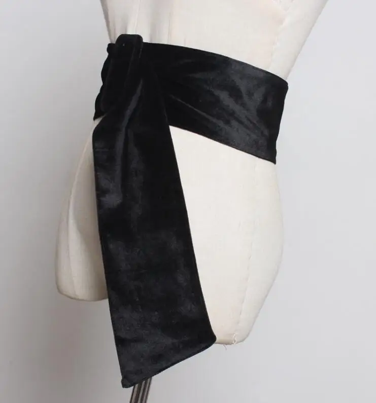 

Women's runway fashion faux suede leather Cummerbunds female Dress Corsets Waistband Belts decoration wide belt R2258